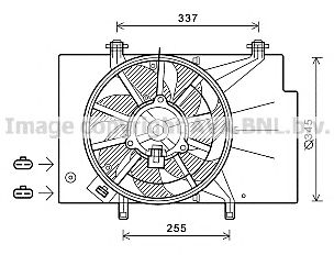 AVA QUALITY COOLING fd7557 -  Вентилятор, охлаждение двигателя